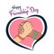 Happy Friendship Day, shake hands with love and heart illustration poster, vector