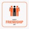 Happy Friendship Day text for friends greeting card