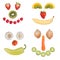 Happy fruit and vegetable faces