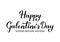 Happy Galentine s Day calligraphy lettering isolated on white. Non official holiday for ladies. Vector template for greeting card