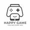 Happy Gamer logo design template