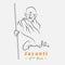 Happy Gandhi Jayanti, 2nd Oct, Sketch poster, vector illustration