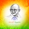 Happy Gandhi Jayanti celebration tricolor flag concept background