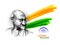 Happy Gandhi Jayanti Indian tricolor flag concept background