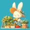 Happy Gardening Bunny, a Charming Anime Rabbit