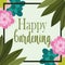 Happy gardening, flowers foliage leaves plant nature banner