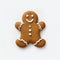 Happy gingerbread man on transparent background
