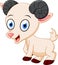 Happy goat cartoon