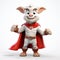 Happy Goat Cartoon Superhero Character In Zbrush Style