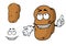 Happy goofy cartoon potato character