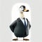 Happy Goose Businessman. Generative AI