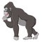 Happy gorilla cartoon