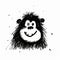 Happy Gorilla: Minimalistic Hand Drawn Cartoon Monkey For Kids