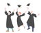 Happy graduates students throw up graduate cap