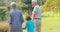 Happy grand parent with their granddaughter