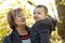 Happy grandma with grandson outdoor