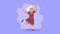 happy grandmother dancing character animation