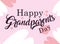 happy grandparents day poster with pattern of hearts