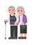 Happy grandparents. Senior couple standing. elderly couple smile.