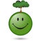 Happy Green tree smiley face