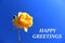 Happy greetings with a yellow rose