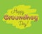 Happy groundhog day green wait spring beautiful lettering