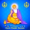 Happy Guru Nanak Jayanti festival of Sikh celebration background