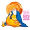 Happy Guru Nanak Jayanti festival of Sikh celebration background