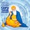 Happy Guru Nanak Jayanti festival of Sikh celebration background