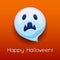 Happy Halloween angry ghost.