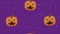 happy halloween animation with pumpkins pattern