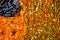 Happy Halloween banner orange Tassel Garland backdrop with spiders