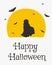 Happy Halloween Card Design, Dracula Cartoon Vector