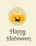 Happy Halloween Card Design, Pumpkin Candle Cartoon Vector