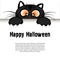 Happy Halloween and cartoon cat