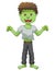 Happy halloween Cartoon frankenstein isolated