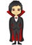 Happy halloween Cartoon vampire isolated