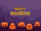 Happy halloween collection of pumpkins on background. Concept cartoon pumpkin burning in different. Halloween elements set. Vector