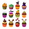 Happy Halloween cupcake set Scary sweets to