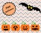 Happy Halloween with cute bad and cutie pumpkins