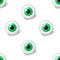 Happy Halloween. Eyeballs human. Seamless pattern repetitive scattered on a white background. Vector illustration. Concept eyes