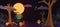 happy Halloween festival theme for banner. 3d rendered of a Halloween concept with glowing pumpkins, eyes, spiders, chubby bats.