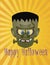 Happy Halloween Frankenstein Monster Illustration