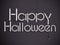 Happy halloween glowing neon text 3d illustration