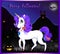 Happy Halloween greeting card of cute unicorn on night landscape background