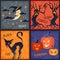 Happy Halloween grungy retro backgrounds