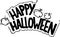 Happy Halloween lettering logo