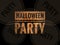 Happy halloween party invitation word in blurry colourfull background
