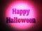 Happy halloween party invitation word in blurry colourfull background