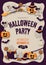 Happy Halloween Party Poster. Paper Art Style